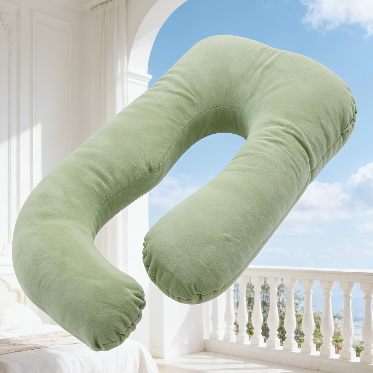 Soft Plush Pregnancy Waist Support Pillow, Skin-Friendly Side Sleeping & Full Wrap-Around Support for Pregnant Women