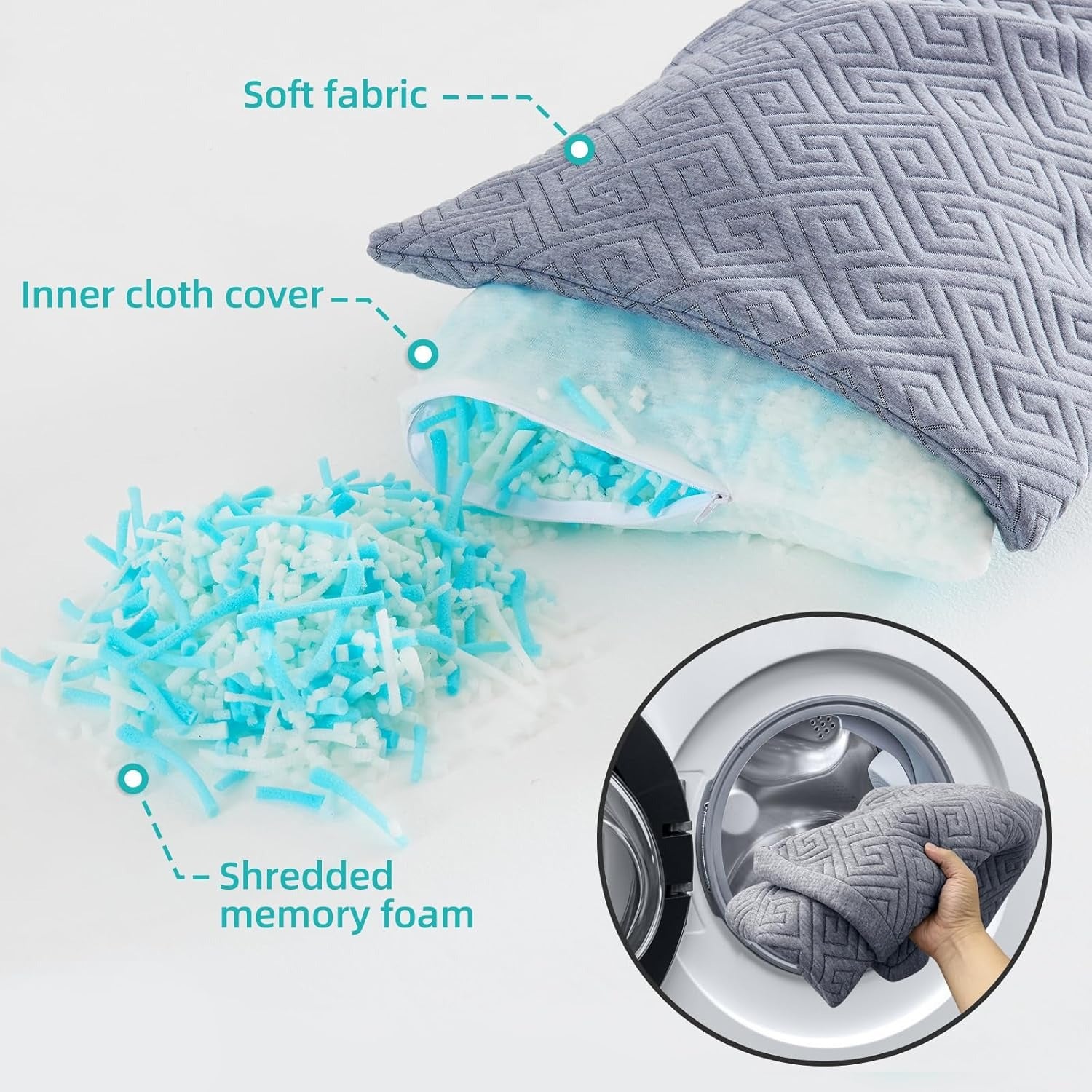 Body Pillow for Adults and Pregnancy Large Long Bed Pillows for Sleeping Adjustable Shredded Hug Pillow Maternity Side Sleeper Pillow Long Cuddle Pillow Support and Fluffy 20x54 Inch