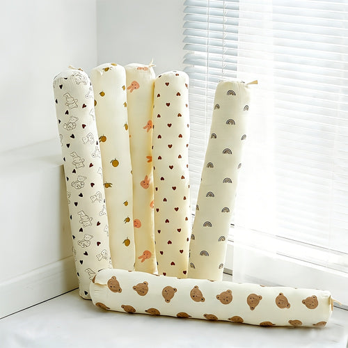 2pcs Set of Baby Pillows, Cartoon Cylindrical Pillows, Washable Long Pillows, Comfortable Cushion Pillows