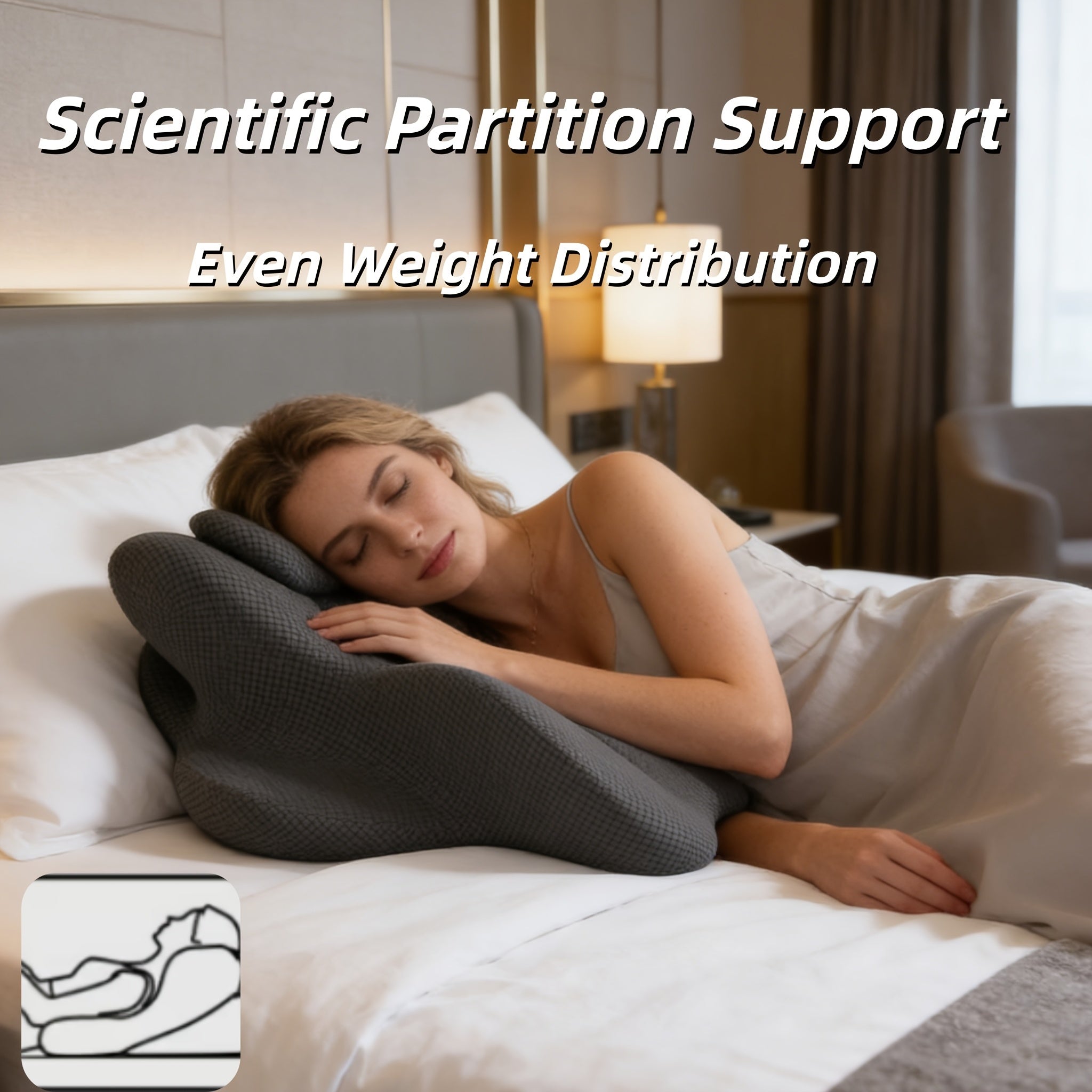 1pc 1pcs Multifunctional Pregnancy Body Pillow Suitable for Full-Body Support with Memory Foam & Compressible - Portable Maternity Bed\u002FSofa Pillow, for Back, Hips, Legs During Pregnancy, Childbirth, Postpartum