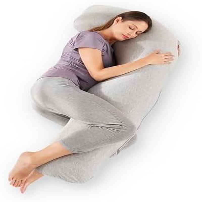 Pregnancy Pillow for Side Sleeping | Nursing, Offers Cozy Support for Neck, Head, Back and Belly with Soft Polyester Cover
