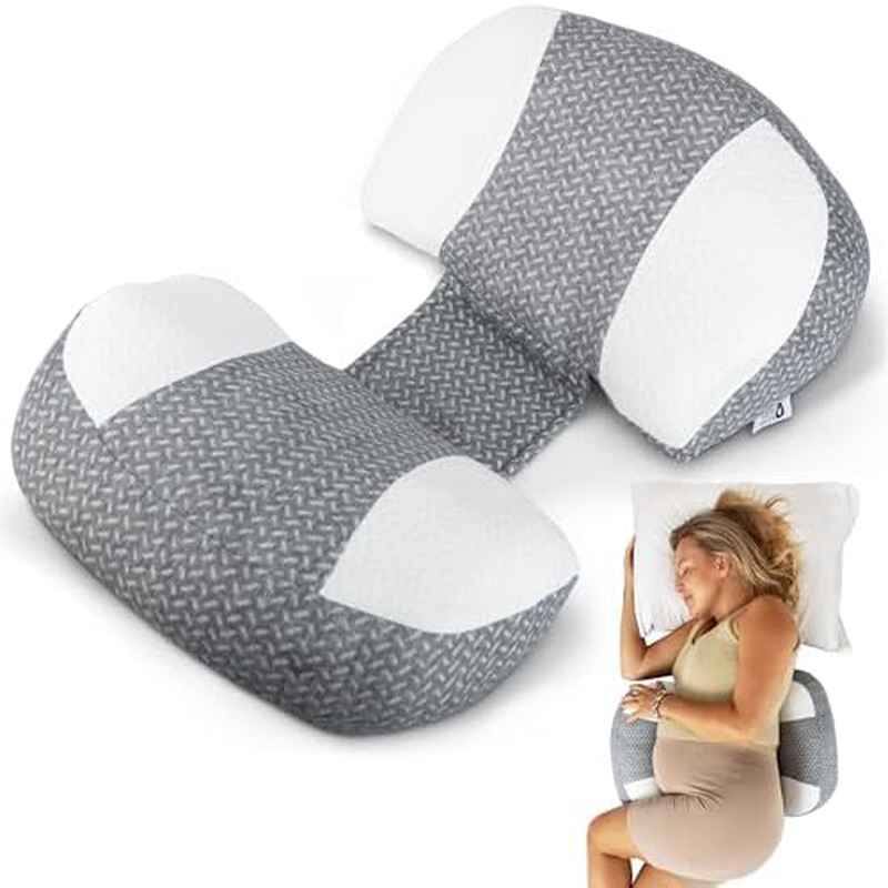 Pregnancy Pillow for Sleeping | Belly Hip Back Support, Reduces Pregnancy Fatigue, Adjustable and Washable, Soft Polyester Fiber