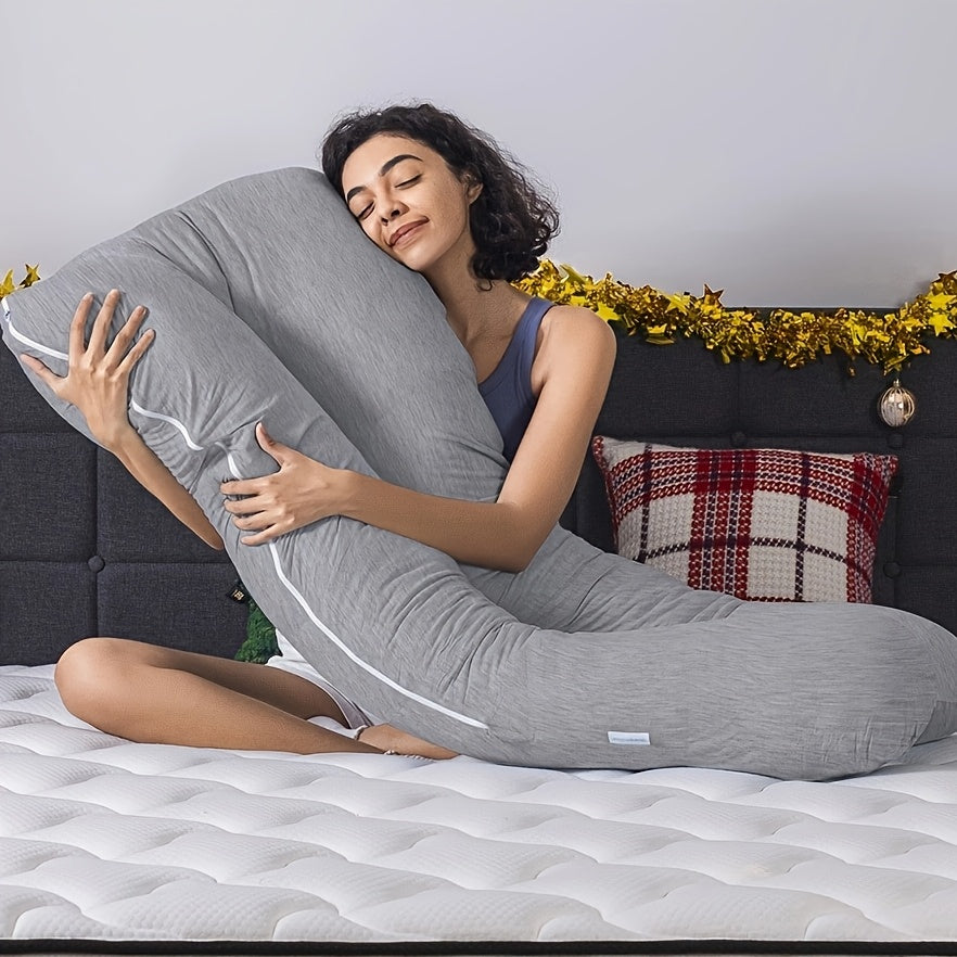 Classic U-Shaped Maternity Pillow, Pillowcase Made of Viscose from Bamboo, Y Soft, 360° Body Support, Cooling Sleep All Night